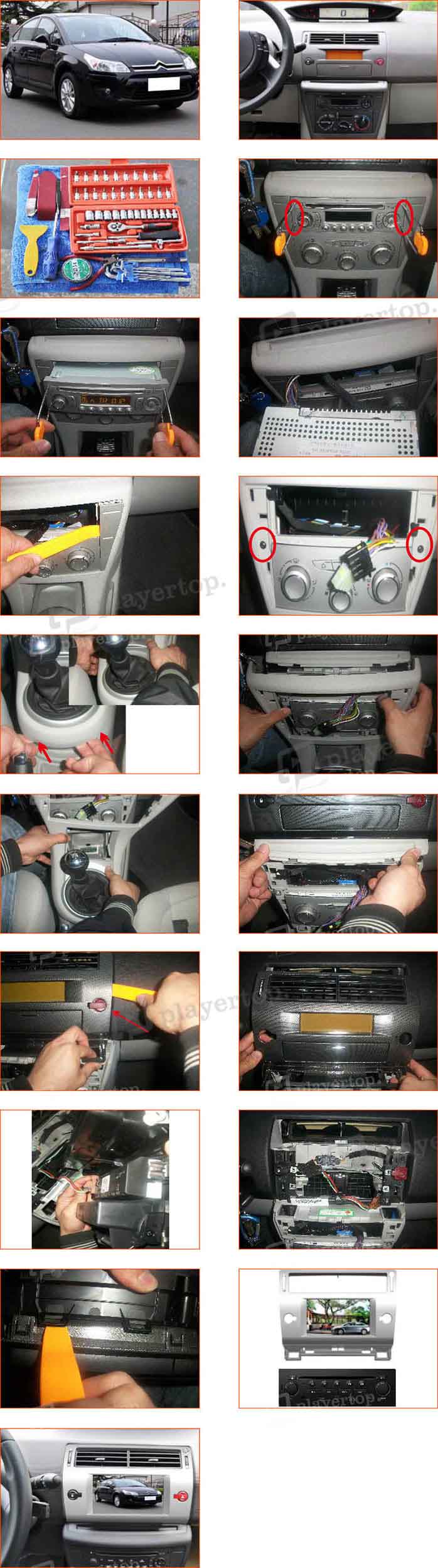 montage autoradio citroen c5 2006